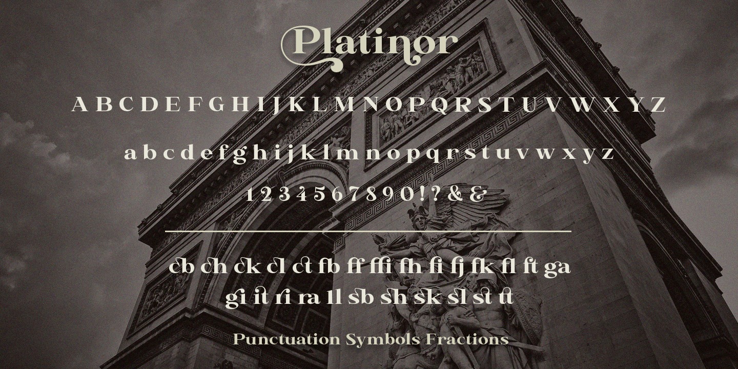 Пример шрифта Platinor #3